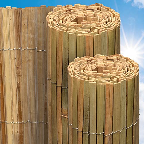 Sol Royal Bambus Sichtschutz 90 hoch – FSC® Balkon Sichtschutz Garten Bambusmatte als Wind- & Blickschutz für Garten Zaun 90x300 cm – Natursichtschutz Witterungsbeständig – B89