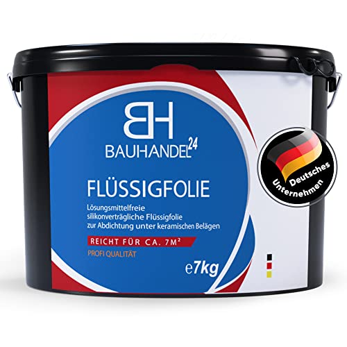 Bauhandel24-7kg Flüssigfolie Dusche, Abdichtung Bad, Dichtmasse, Dichtfolie, Badabdichtung