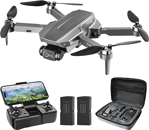 Wipkviey B12 GPS Drohne mit kamera 4k, Faltbar RC Quadrocopter mit Optischer Fluss-Modus, Bürstenlos Motor, 50 Min. Flugzeit mit 2 Akku, Follow-Me, unter 249g, FPV Übertragung für Anfänger Erwachsene