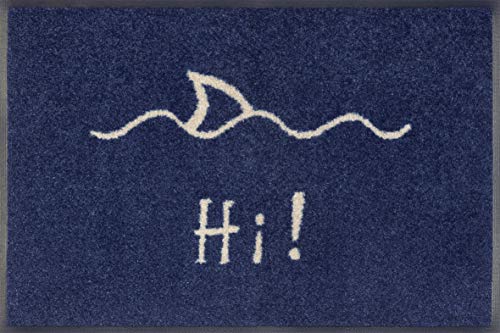 wash+dry Fußmatte, Hi! 40x60 cm, innen und außen, waschbar, Blau