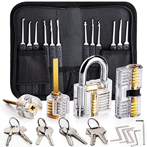 Dietrich Set, Sicherheitsschloss, Preciva 26 tlg. Lockpicking Set Generalschlüssel-Systeme mit für Einsteiger