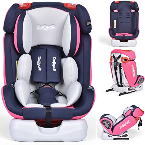 Daliya® Sitorino Kindersitz 0-36 KG mit Isofix & Top Tether I Autositz Gruppe 0+1+2+3 I 5 Punkt Sicherheitsgurt I Pink
