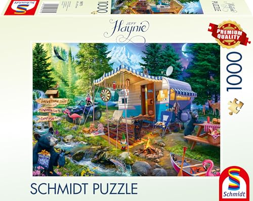Schmidt Spiele 58575 Jeff Haynie, Mit dem Caravan in den Bergen, 1000 Teile Puzzle