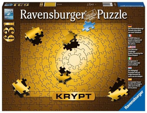 Ravensburger Puzzle 15152 - Krypt Puzzle Gold - Schweres Puzzle für Erwachsene und Kinder ab 14 Jahren, mit 631 Teilen
