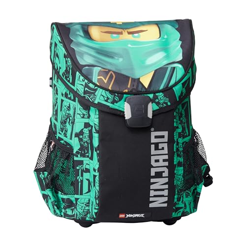 SKANDO BAGS LEGO NINJAGO Leichte Schultasche - Geräumiger Rucksack für Schulbücher, Brotdose und Wasserflasche mit Netzseitentaschen, Federmäppchenfach, ergonomischem Design und verstellbaren Gurten