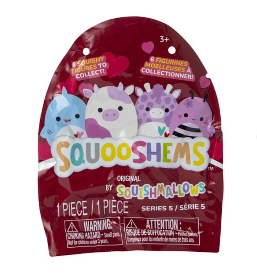 Squishmallows Squooshems Valentine's Day Blind Bag Figure Series 5 - Get 1 Squooshems
