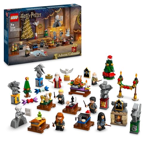 LEGO Harry Potter Adventskalender 2024, Hogwarts Fantasy-Spielzeuge für Kinder, Abenteuer-Spielset mit 7 Minifiguren und 16 Mini-Modellen, vorweihnachtliches Geschenk für Mädchen und Jungen 76438