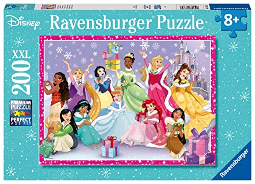 Ravensburger Kinderpuzzle 13385 - Ein zauberhaftes Weihnachtsfest - 200 Teile XXL Disney Princess Puzzle für Kinder ab 8 Jahren