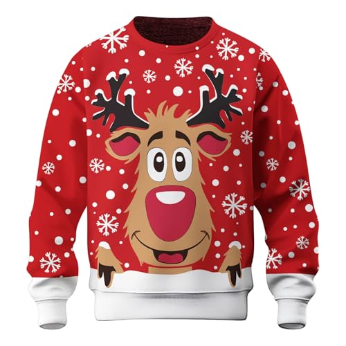 Ugly Christmas Sweater Herren Retourenkauf, Weihnachtspullover Damen Herren Lustig Schneeflocken Rentier Winter Pullover Warm Weihnachtspullis Strickpullover Rundhals Christmas Sweater Personalisiert