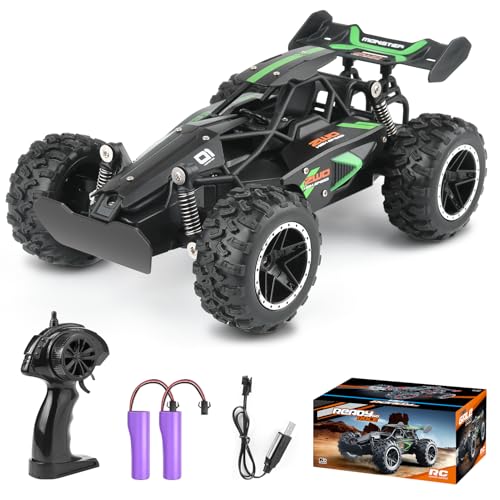 Yabtf Ferngesteuertes Auto, 2.4Ghz RC Auto, 1:18 20km/h RC Buggy, 40m Fernbedienung Offroad Spielzeugauto, Wiederaufladbares 2WD RC Car für Kinder ab 6 Jahre, G03063R