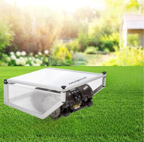 PreGaRo® Mährobotergarage mit klappbarem Dach. Masse innen 70x49x25x33 (LxBxHh+Hv) PG357P Polycarbonat