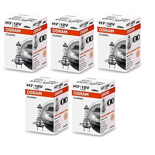 5 Stück Osram Classic 12V 55W PX26d Autolampen Abblendlicht, Hell