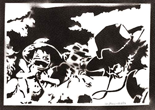 On. Pi. Manga und Anime Poster Luf. Ac. und Sa. Plakat Handmade Graffiti Geschenke für Männer und Frauen Deko Wohnzimmer Wandbild Schlafzimmer Wanddeko Street Art - Y2K Aesthetic Artwork