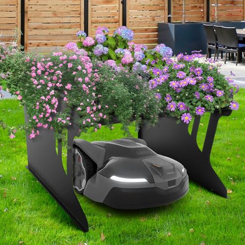 Stahl Mähroboter Garage 80x66x48 cm Dach Carport Überdachung Unterstand für Rasenmäher Rasenroboter, Sonnen- und Regenschutz, Rostfrei, Garten Witterungsbeständig, Schwarz