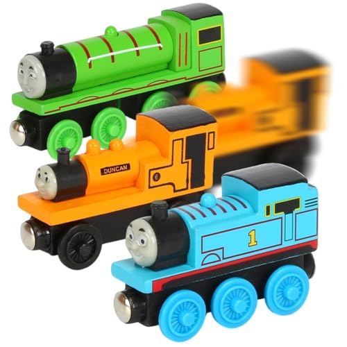 SYTTNUM Holz Zug Set,Zug Holzeisenbahn Set,Kinderspielzeug Züge,Magnetzug Holzzug,Geschenk zum Kindergeburtstag