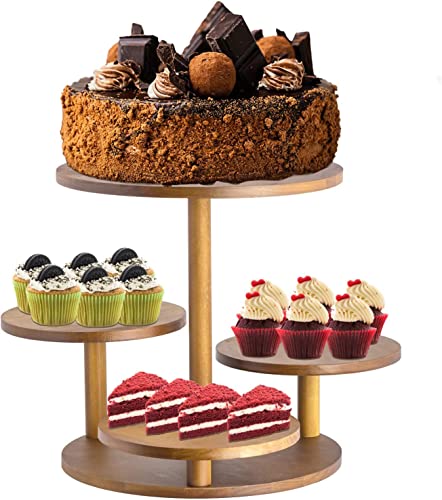BeauGarden Etagere 4 Etagen für 50 Cupcakes,Cupcake Ständer für Desserts, Kuchen, Donuts,Obst Etagere und Brezelständer für Etagere Weihnachten,Hochzeit, Geburtstag (Round)
