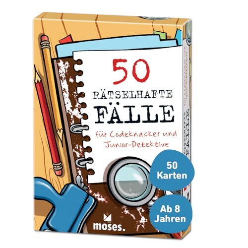moses. 30241 50 rätselhafte Fälle für Codeknacker und Junior-Detektive | Kinderbeschäftigung | Kartenset