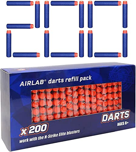 Airlab 200 Pfeile Darts für Nerf Zubehör, Darts für N-Strike Elite Series, Blau