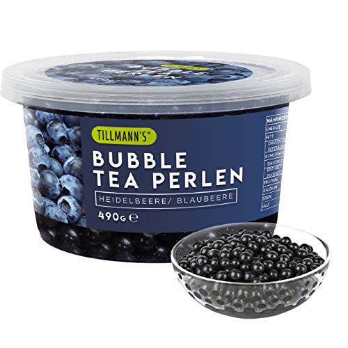 Bubble Tea Perlen Heidelbeere/ Blaubeere | 490g Popping Boba Fruchtperlen für Bubble Tea | 100% gelatine- & glutenfrei | mit echtem Fruchtsaft