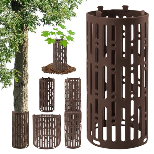 dellyy Baumschutz Stamm, Baumschutzhüllen, Mesh Tree Guard Stammschutz, Baumschutz Gegen Katzen, Baumschutzgitter, Verbissschutz Bäume, Generisch Baumstamm Schutz, Fegeschutz (Braun)