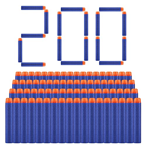 ZWOOS Darts Pfeile für Nerf 7,2 cm 200 StückRefill Darts Nachfüll Bullets Schaumstoff Darts s für Nerf N-Strike Elite Series Blasters Spielzeugpistole (Blau)