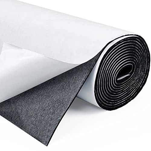 SDLDEER Neopren Schaumstoffplatte Selbstklebende, 300mm(B) x1.5mm(D) x1.5m(L) Multifunktions Schaumstoff Selbstklebend, Schaumstoffrolle schalldämmung Rutschfest Isolierung Stoßdämpfung, Schwarz
