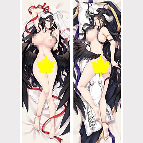 TYDEEY Für Genshin Impact Overlord Albedo Body Kissenbezug Kissenhülle,Anime Pillowcase Doppelseitige Umarmungskissen Bezug,Anime Doppelseitige Muster Kissenbezug Körper,Shortplush-50cm*150cm