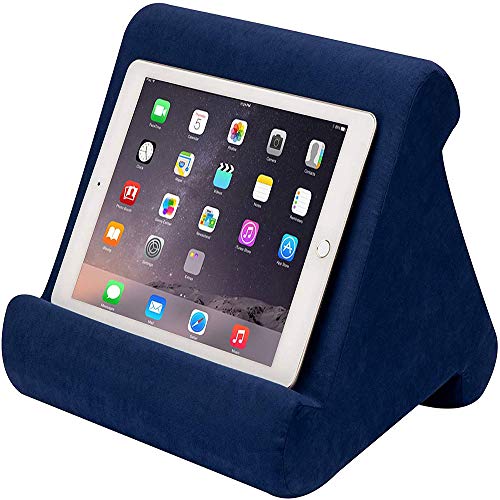 FANIER Tablet Halter Kissen Universal,Kissenständer Halterung für iPad Halterung Bett Sofa weiche Kissen für elektronische Bücher, Smartphones, elektronische Player,Magazine (Marineblau)