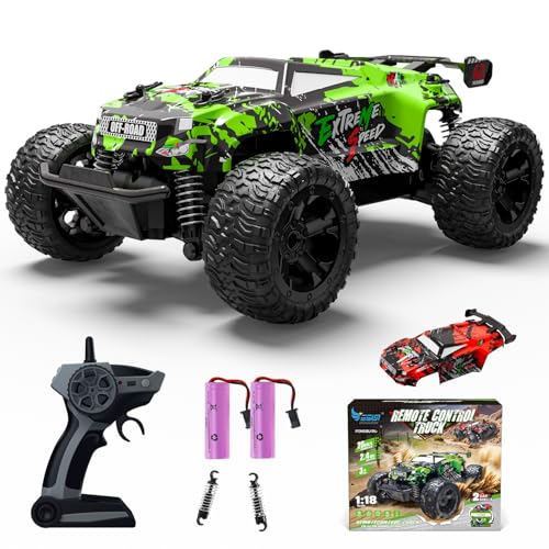 Ferngesteuertes Auto ab 3 4 6 8 Jahre, 1:18 Ferngesteuerter Monstertruck Ferngesteuert Mit Karosserielicht/Doppelschale, RC Auto Ferngesteuert ab 3 4 6 8 Jahre Kinder Geschenke für Jungen und Mädchen