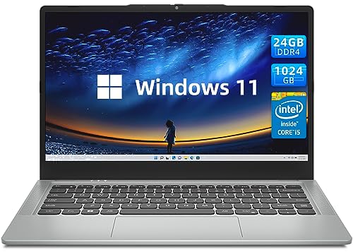 jumper Laptop, 24 GB DDR4 1024 GB SSD, Intel Core i5 (bis zu 3,6 GHz), 8-Thread, 14 Zoll IPS Full HD Notebook Laptops, 2.4/5.0G WLAN, Type-C, 4 Lautsprecher, Bluetooth 4.0
