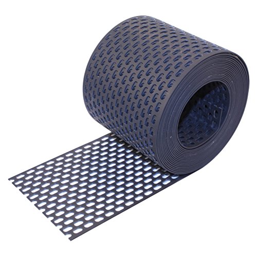 HAUS & DACH Traufgitter PVC schwarz anthrazit 100 mm / 5 m Rolle