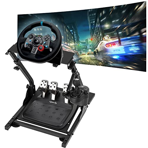 Lenkradständer für Logitech G29 G920 G923 inkl. Schaltgetriebe, Thrustmaster T150 T500 T300 TX TH8A, PS4 PS5, Xbox Fanatec Clubsport, komplett verstellbar, faltbar, Playstation 4