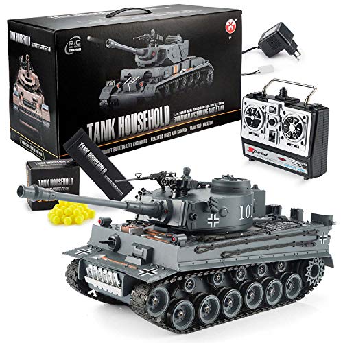 und Sound-Funktion ! RC Panzer ferngesteuerter Tank Kinder Geschenk LED Schuss 