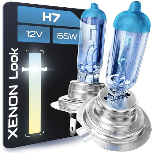 Gread - 2x H7 Halogen Lampen - super-white - 8500k 55W E-Prüfzeichen - Xenon Optik