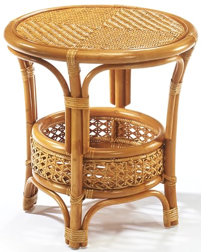 Kobolo Beistelltisch Tisch Nimes aus Rattan und Wiener Geflecht
