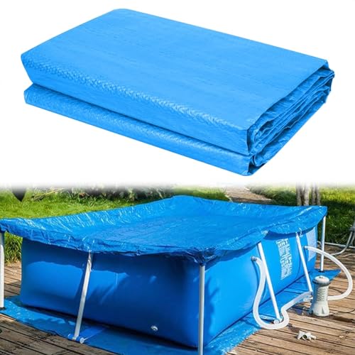 HIQE-FL Poolunterlage,Pool Bodenplane 500x300 cm,Pool Bodenschutzmatte,Bodenschutzplane Swimmingpool,Faltbarer Schwimmbadbodenschutz,Swimmingpool Poolzubehör,für Pool Unterlage Outdoor.
