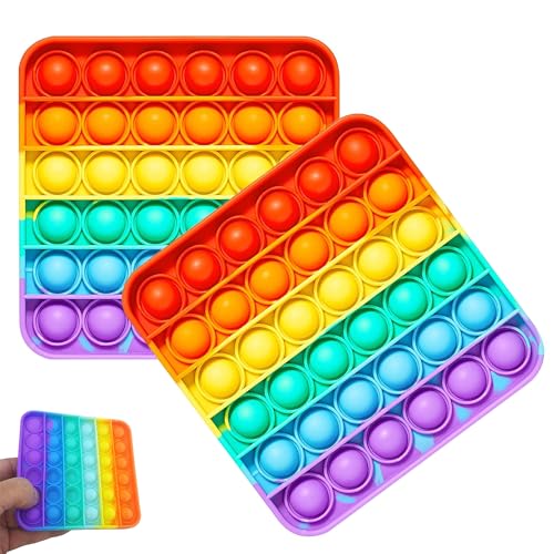 2 Stück Pop It Baby, Anti-Stress-Spielzeug, Bubble Sensory Fidget Toy Für Kinder Und Erwachsene (Quadratisch)