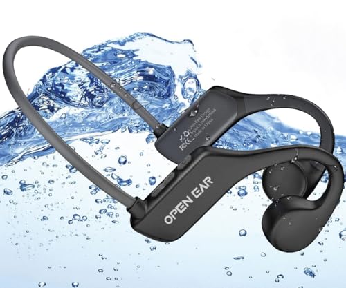 BEARTAIN Knochenschall Kopfhörer Bluetooth 5.3 Schwimmen Kopfhörer Unterwasser IP68 Schwimmen Wasserdicht Kopfhörer Kabellos zum MP3 Eingebaute Speicher Perfekt zum Schwimmen, Laufen, Radfahren