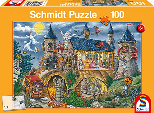 Schmidt Spiele 56451 Geisterschloss, 100 Teile Kinderpuzzle