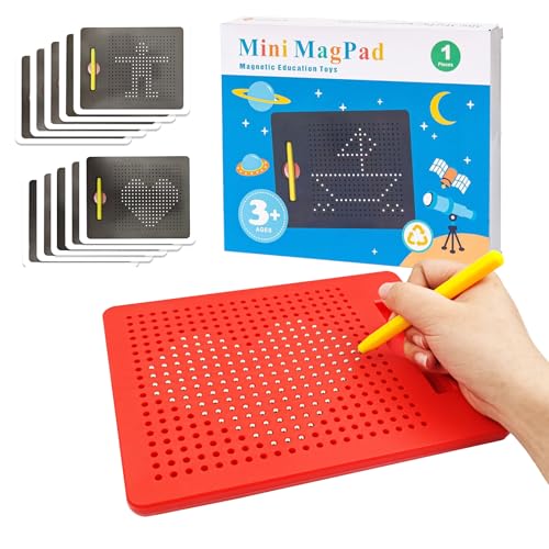 MIHURO Magnettafel für Kinder, Magnetspiel mit Stift, Kleine Magnetische Zeichentafel, Lernspielzeug Magnetische Maltafel zum Zeichnen, Kritzeln und Schreiben