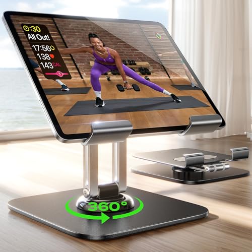 LISEN für iPad Tablet Ständer, Verstellbarer Tablet Halterung Tisch Büro Zubehör Super Stabil Universal Schreibtisch Zubehör für Tablet Halterung iPad Pro Air Samsung Lenovo und Alle Geräte