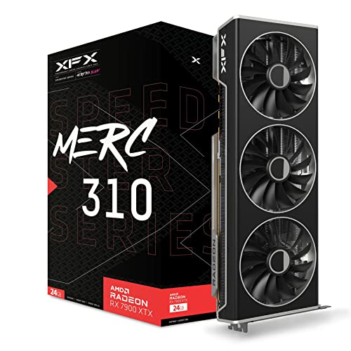 XFX Speedster MERC310 AMD Radeon™ RX 7900XTX Black Gaming Grafikkarte 24 GB GDDR6, AMD RDNA™ 3 (RX-79XMERCB9)