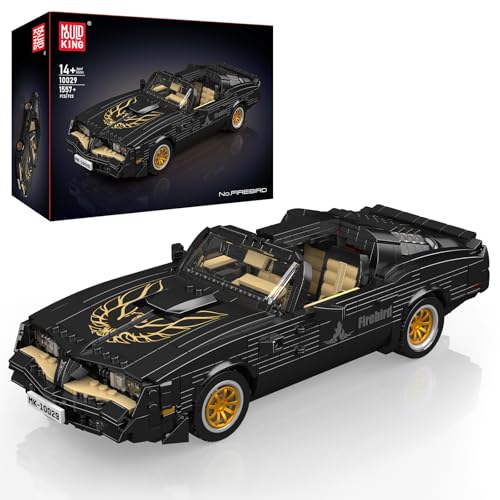 Mould King 10029 Technik Amerikanischer Sportwagen Klemmbausteine, 1557 Teile Vintage-Cabrio Auto Modell Montagesatz, Building Block Konstruktionsfahrzeug