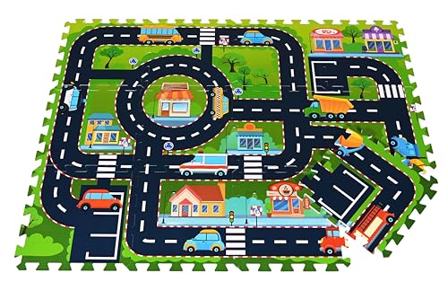 KNORRTOYS.COM 21027 Puzzlematten, „Straße“/ 12-TLG./ 30 cm