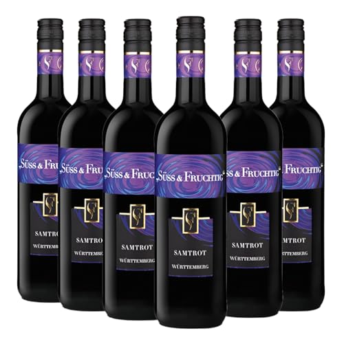 Württemberger Wein SÜSS und FRUCHTIG Samtrot QW süß (6 x 0.75 l)