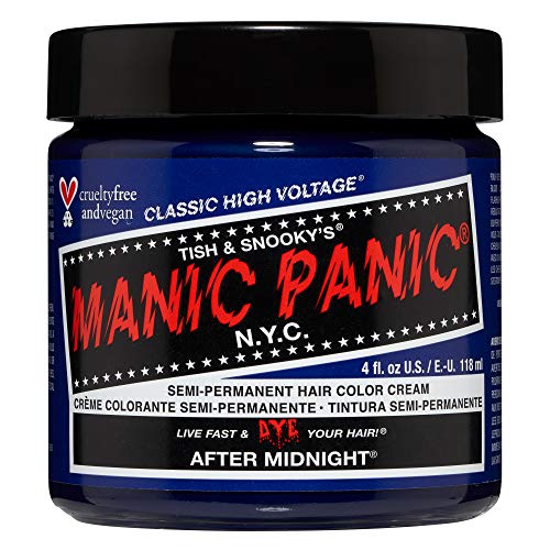 Manic Panic After Midnight Classic Creme, Vegan, Cruelty Free, Blue Semi Permanent Hair Dye 118ml