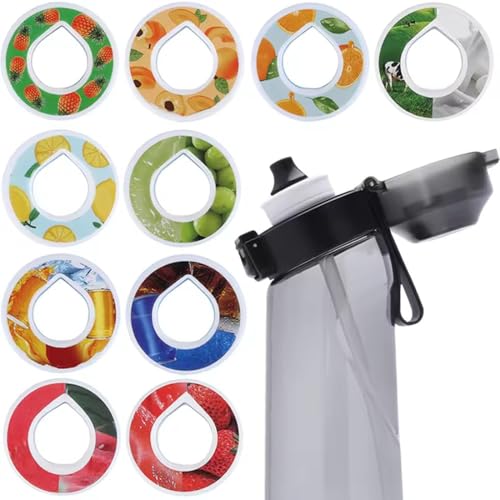 FiTspi 10 Stück Fruchtgeschmack Pods, duftende Geschmackskapseln für Wasserflaschen, mehr Wasser, Luftduft, Fruchtduft, Geschmack, Sport-Trinkflaschen-Pod