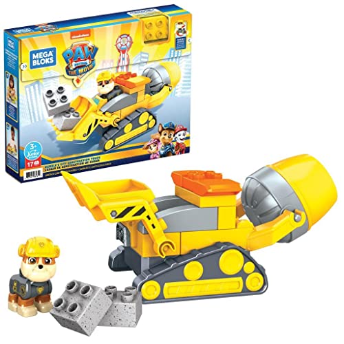 MEGA GYW91 - MEGA Bloks Paw Patrol Baumaschine Bauset mit 17 Bausteine, Spielzeug-Set für Kinder ab 3 Jahren