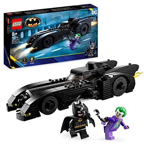 LEGO 76224 DC Batmobile: Batman verfolgt den Joker Set, Batmobil-Spielzeugauto von 1989 mit 2 Minifiguren, Automodell des Dark Knight mit Batarang, Superhelden-Geschenk für Kinder, Jungen und Mädchen