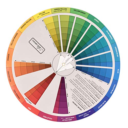 Healifty Farbrad Farbtafel, Diagramm, Künstler-Farbleitfaden für Malerei, Nagel und Innenarchitektur